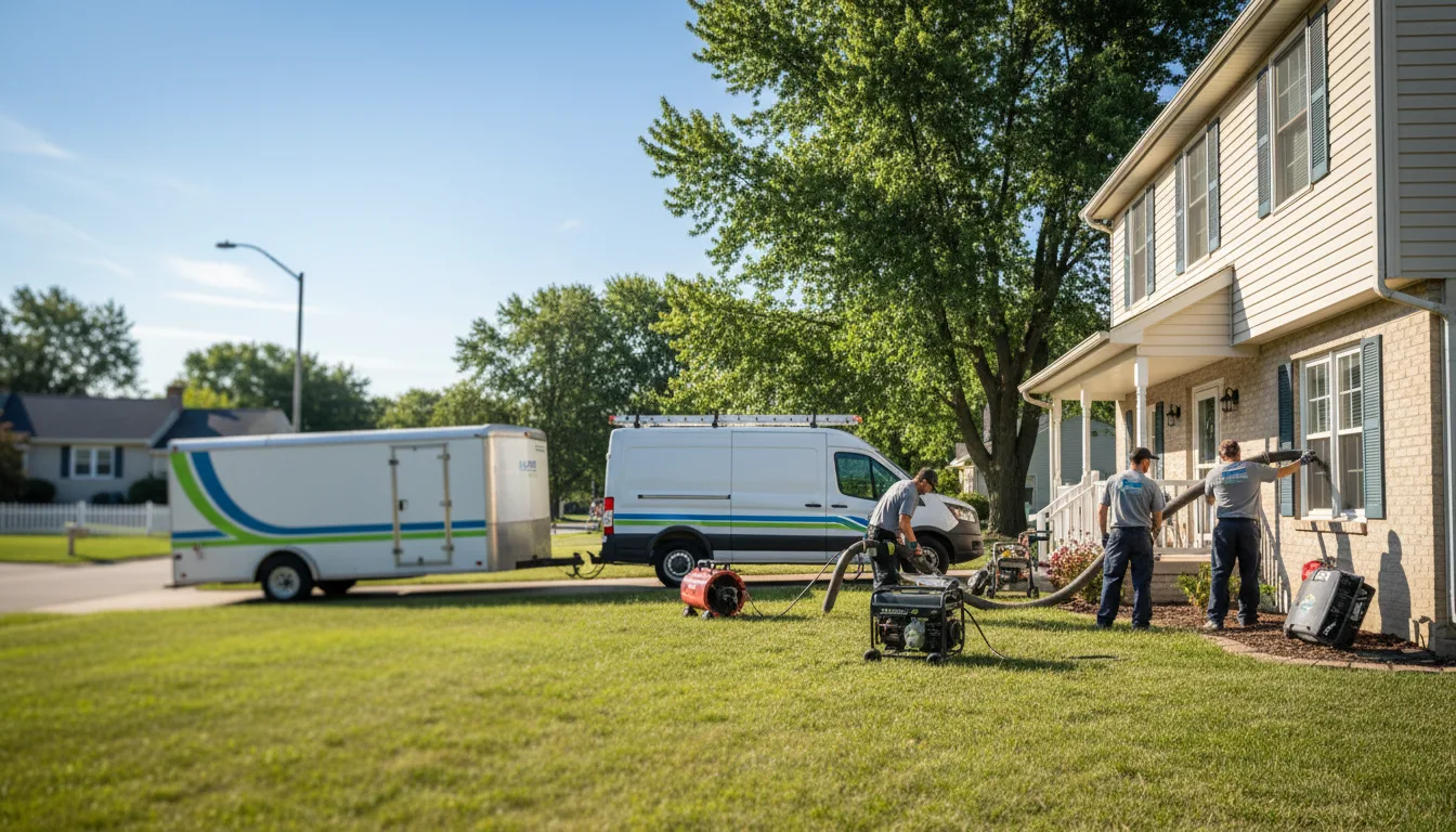 Flooded Basement Restoration And Cleanup With Repair in Dola, OH near me